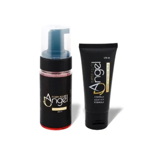 Angel Foam Allure 100 ml and Angel Butter Allure 1.75 oz tattoo aftercare kit on white background